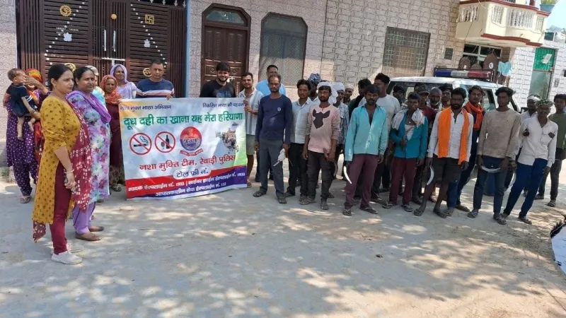nasha mukt rewari campaign door to door awareness